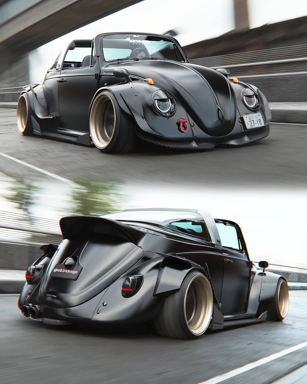 ultra widebody rwb volkswagen beetle targa is a menacingly enticing dream 3