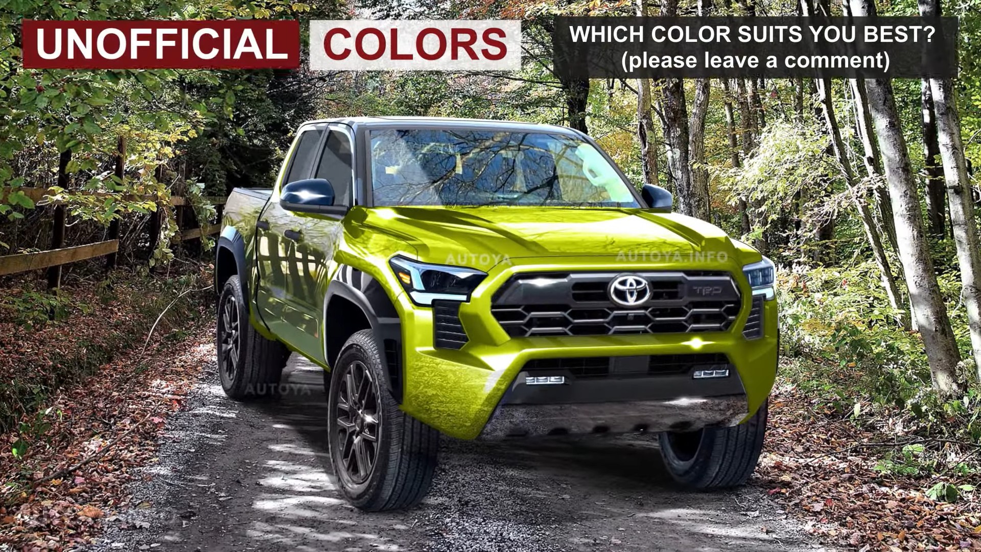 2024 toyota tacoma unofficially flaunts colorful new generation trd pro looks 8