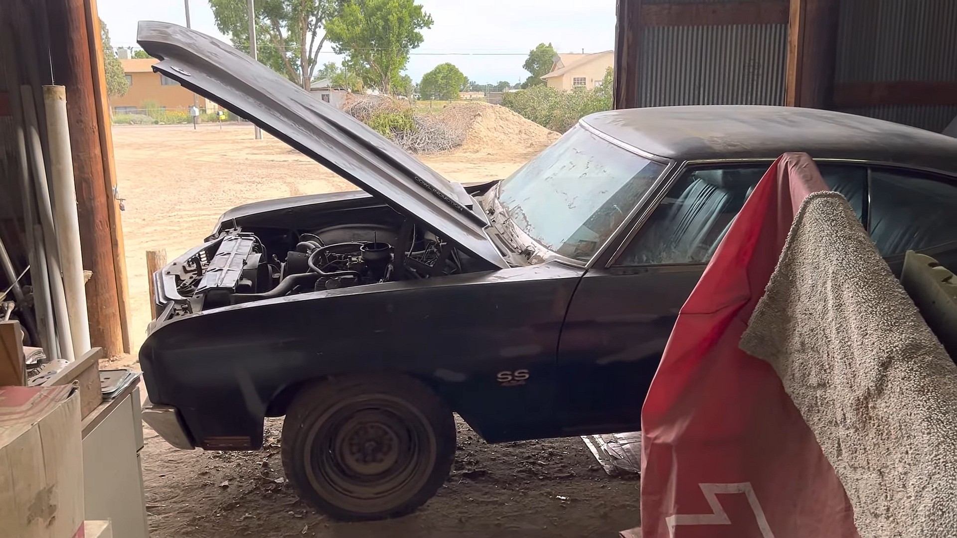 1970 chevrolet chevelle discovered after 43 years in a barn it s a holy grail ls6 7