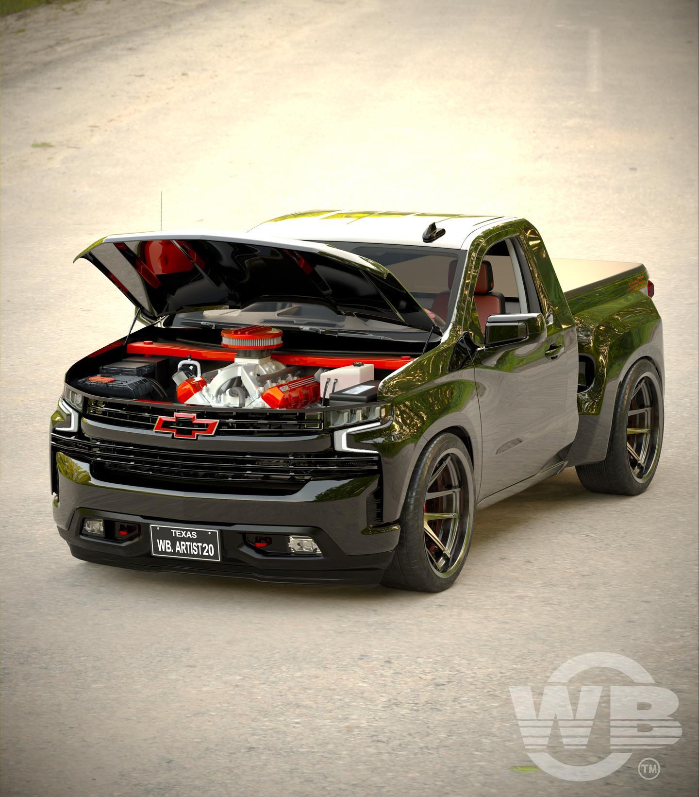 632 v8 powered chevrolet silverado ss rendering flaunts stepside bed single cab 199995 1 Brutal pickup Chevrolet Silverado SS 632 movido a V8 ganha versão diferenciada 632 v8 powered chevrolet silverado ss rendering flaunts stepside bed single cab 199995 1